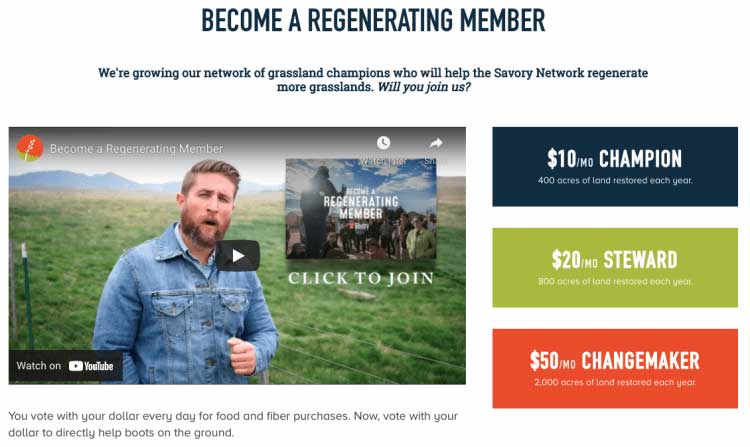 Savory: Become a Regenerating Member