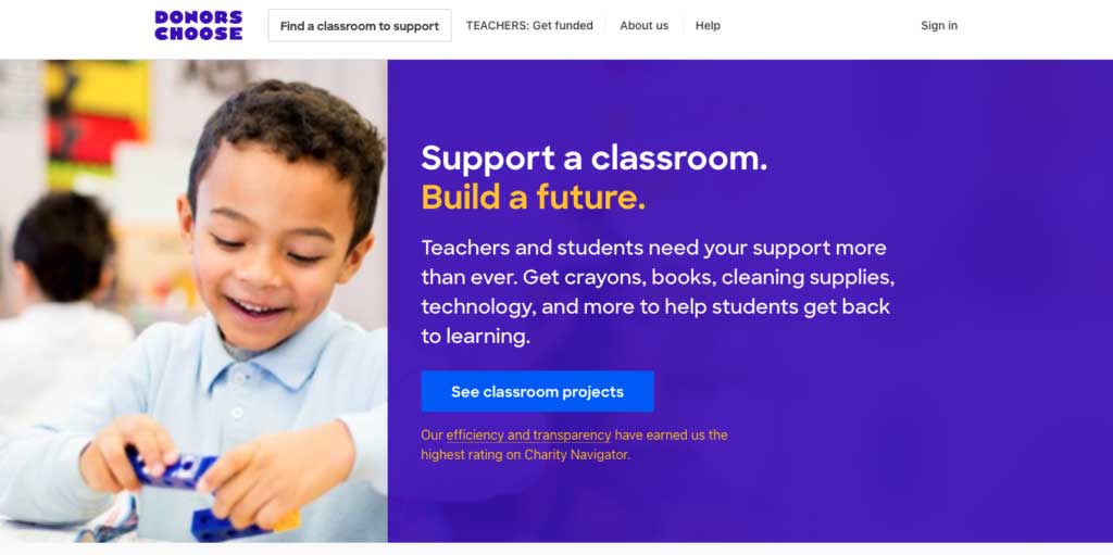 Best Crowdfunding Site for Education: DonorsChoose