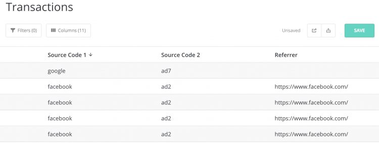 link's performance - transactions